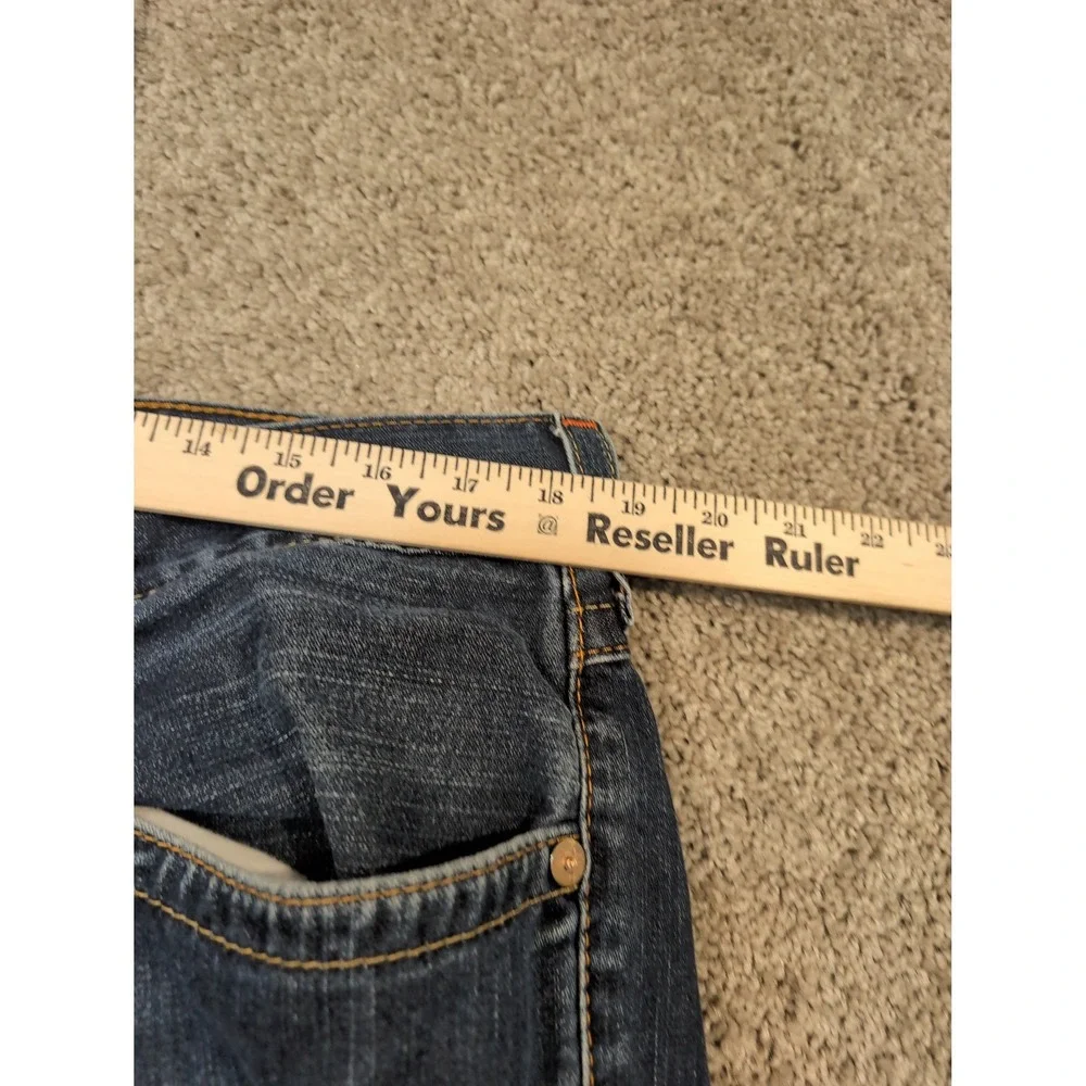True Religion Jeans Mens 36 Straight Leg Dark‎ Wash Denim Pants Made Mexico